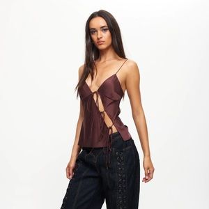 Lioness Brown Strappy Top